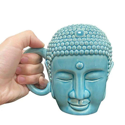Serene Buddha Ceramic Mug - Artistic Cup for Tranquil Moments at Home and Work