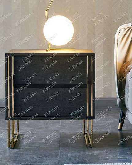 Chic Black Luxe Accent Table