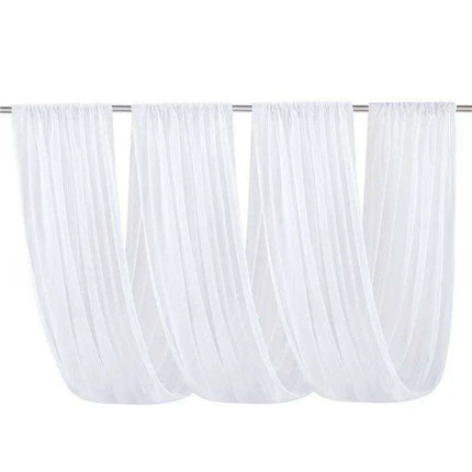 Elegant White Chiffon Ceiling Drapes for Stunning Event Decor
