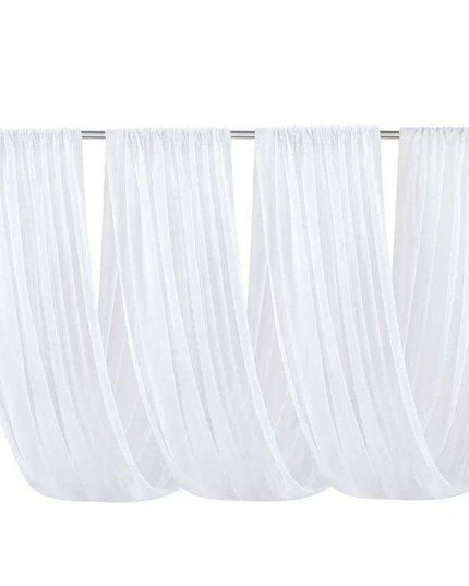 Elegant White Chiffon Ceiling Drapes for Stunning Event Decor