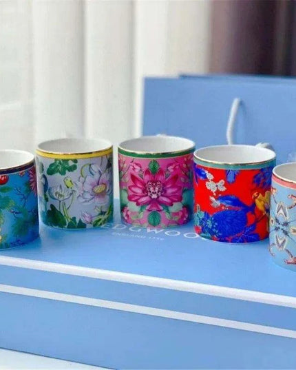 Exquisite Spring European Bone China Coffee Cup Set - Luxurious Serveware Collection