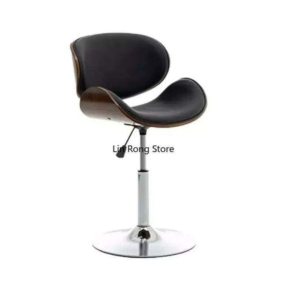 Chic Adjustable Genuine Leather Bar Stool - Stylish Modern Comfort Solution