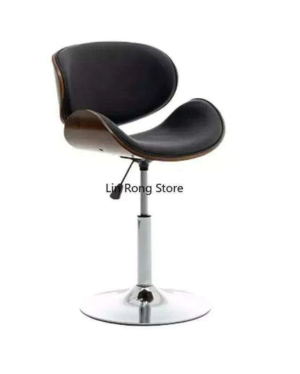Chic Adjustable Genuine Leather Bar Stool - Stylish Modern Comfort Solution