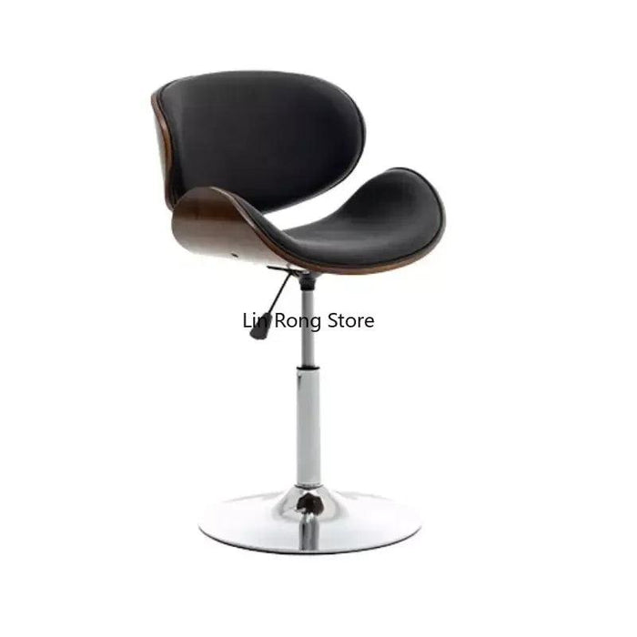 Elegant Leather Swivel Bar Stool - Stylish Seating for Home and Office