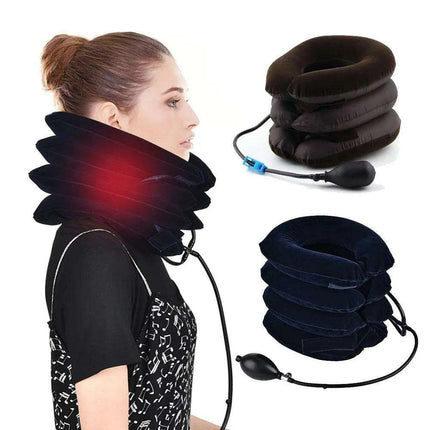 Neck Pain Relief Traction System with Four-Layer Posture Support