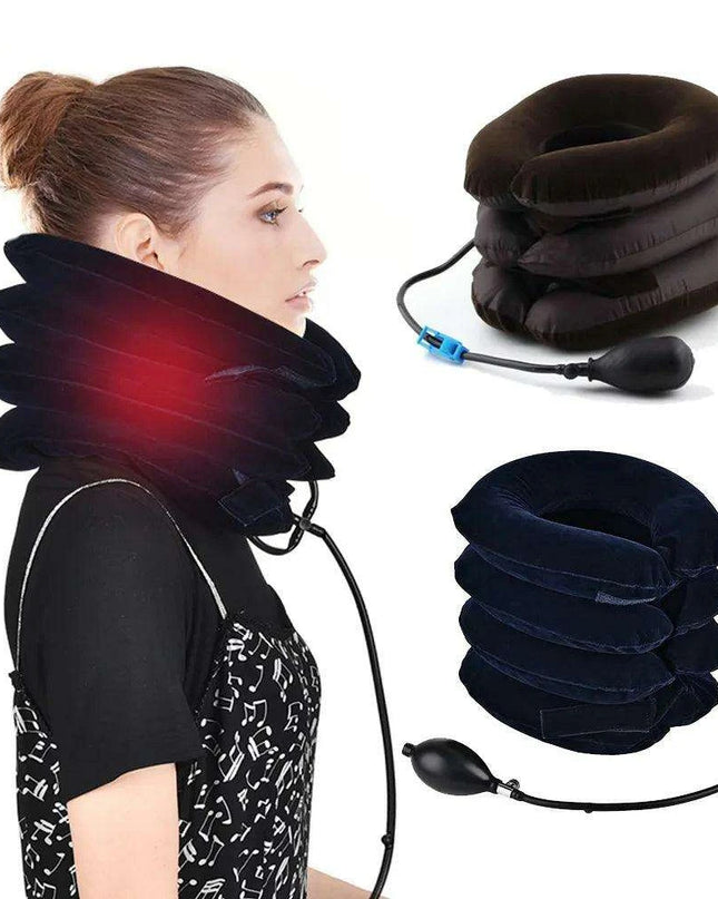 Neck Pain Relief Traction System with Four-Layer Posture Support