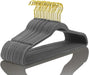 Elegant Teal Velvet Hanger Collection - 50 Premium Hangers with 360-Degree Gold Hooks
