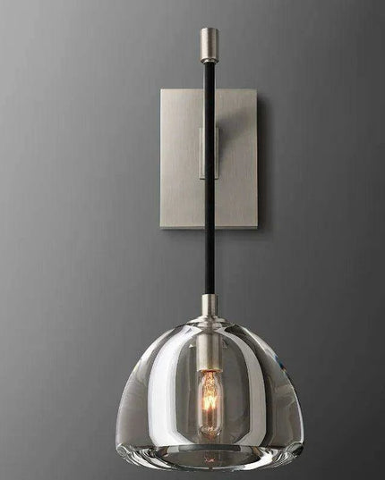 Elegant Semicircle Crystal Wall Sconce for Modern Interiors