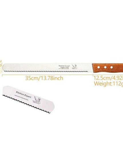 Ergonomic Wooden Handle Stainless Steel Slicing Knife Set - 4 Sizes for Ultimate Versatility
