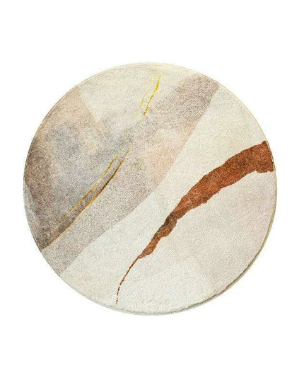 Luxurious Round Plush Polyester Area Rug for Sophisticated Home Decor