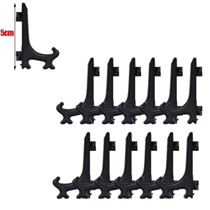 20-Piece Versatile Display Stands in Clear and Black for Stylish Home Showcasing