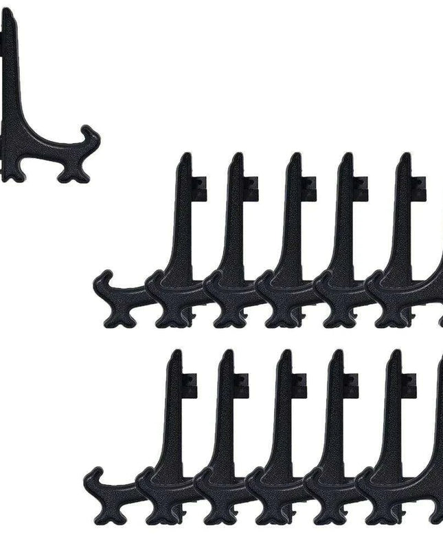 20-Piece Versatile Display Stands in Clear and Black for Stylish Home Showcasing