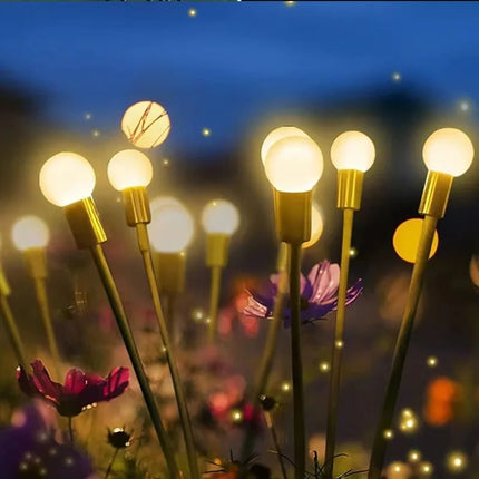 Solar Powered Firefly Garden Lights – Waterproof LED Outdoor Decoration