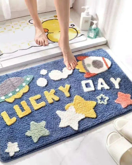 Colorful Comfort Plush Bath Mat - Soft Absorbent Rug