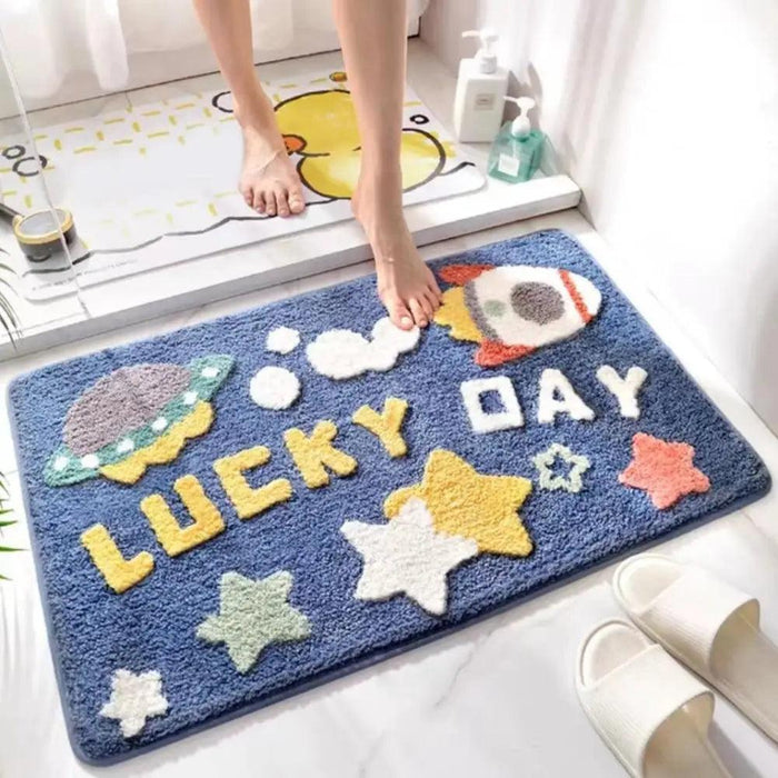 Colorful Comfort Plush Bath Mat - Soft Absorbent Rug