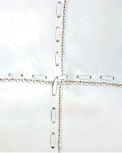 Vintage Elegance White Leather Butterfly Lounge Chair with Portable Frame