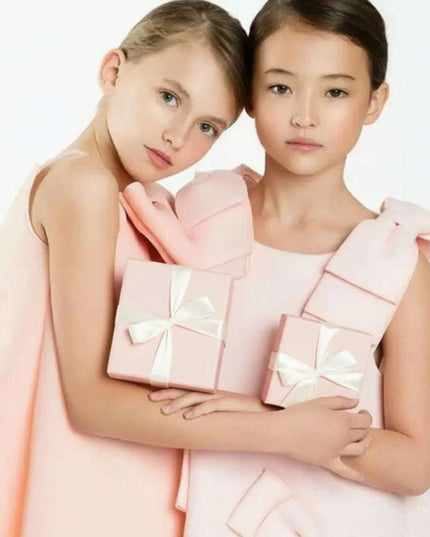 Charming Pink Bow Dress for Girls - Perfect for Spring and Autumn Parties and Weddings