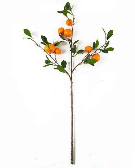 Vibrant Artificial Orange Blossom Branch for Enchanting Home and Garden Aesthetics
