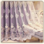 Purple curtain tulle