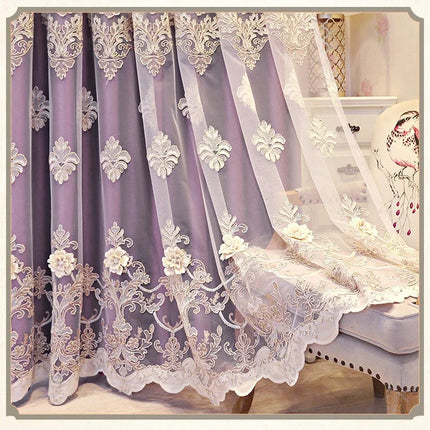Luxury Embroidered Blackout Curtains & Tulle Panels