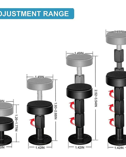 Adjustable Bed Frame Stability Kit with Noise Reduction and Wall Protection