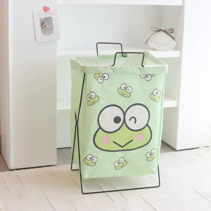 Hello Kitty Stylish Foldable Laundry Hamper: Sturdy Iron Frame & Waterproof Design - Spacious Organizer