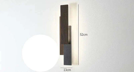Elegant Walnut Wood Remote-Controlled Wall Sconce for Modern Home Illumination