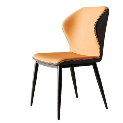 Elegant Nordic Genuine Leather Dining Chair with Modern Flair