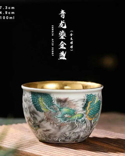 Chic Blue and White Enamel Ceramic Tea Cup Collection - Elevate Your Tea Experience