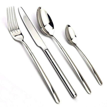 Elegant 24-Piece Stainless Steel Flatware Set for Upscale Dining Experiences