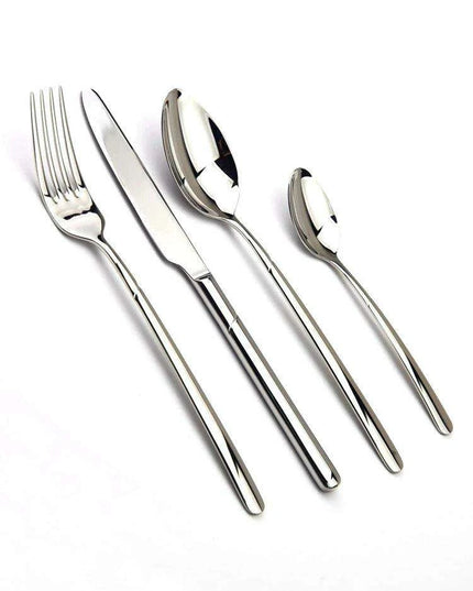 Elegant 24-Piece Stainless Steel Flatware Set for Upscale Dining Experiences