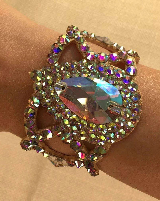 Sparkling Elegance Rhinestone Drop Bracelet: Handcrafted Jewelry for Women with Complimentary Shipping