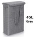 Premium Foldable Waterproof Laundry Basket with Lid - 45L Washing Hamper