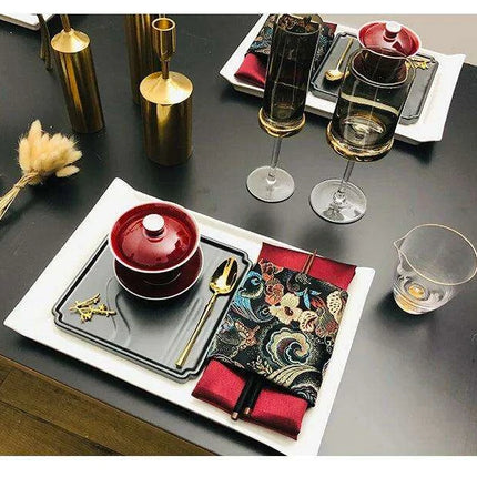 Luxury Botanical Porcelain Dining Set for Elegant Occasions