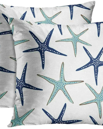 Seaside Bliss Cushion Covers - Set of 2 Stylish 18x18 Inch