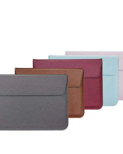Sleek PU Leather Laptop Sleeve - Compatible with MacBook and Huawei - Chic Tech Accessory for Everyday Use