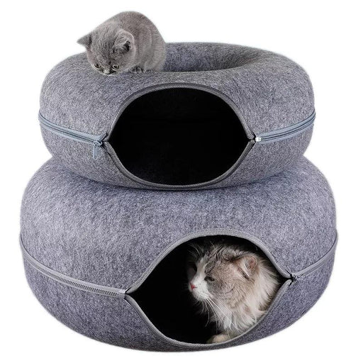 Purrfect Play & Rest Tunnel Bed - Interactive Cat Retreat