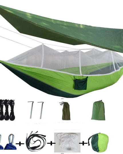 Ultimate Adventure Hammock: Weatherproof with Mosquito Net and Canopy Protection
