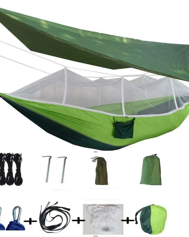 Ultimate Adventure Hammock: Weatherproof with Mosquito Net and Canopy Protection