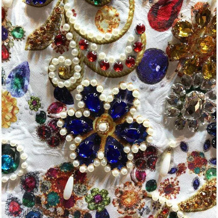 Glamorous Heavy Beaded Diamond A-Line Sleeveless Retro Court Dress