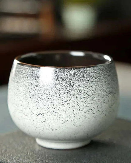 180ml Rustic Japanese Pottery Espresso Cup - Unique Frosted Design for Tea and Coffee Enjoyment