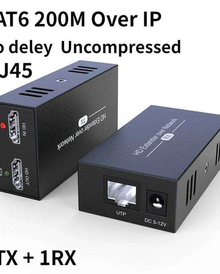 200M HDMI Splitter & Extender - 8 Outputs with Long-Distance Support for CAT5/6/7 Cables