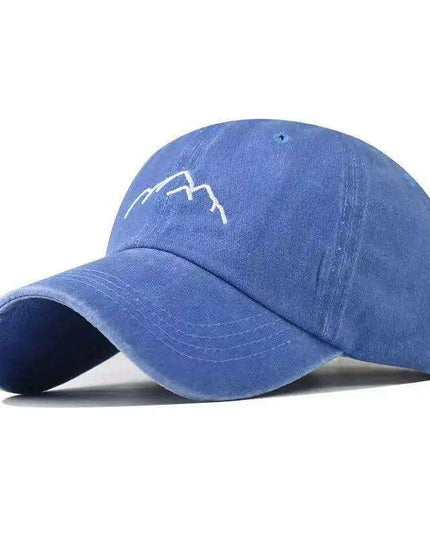 Retro Mountain Embroidered Cap - Unisex Vintage Baseball Hat