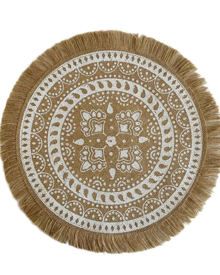 Stylish Non-Slip Jute Round Placemats for Elegant Dining & Entertaining