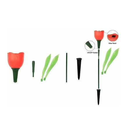 Solar LED Tulip Garden Lights — Waterproof Outdoor Pathway Decor