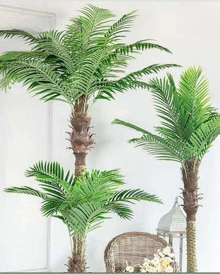 Lifelike Giant Faux Coconut Palm Tree - Ideal Tropical Decoration for Any Space
