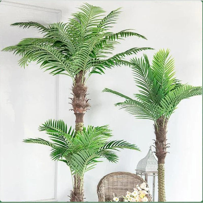 Lifelike Giant Faux Coconut Palm Tree - Ideal Tropical Decoration for Any Space