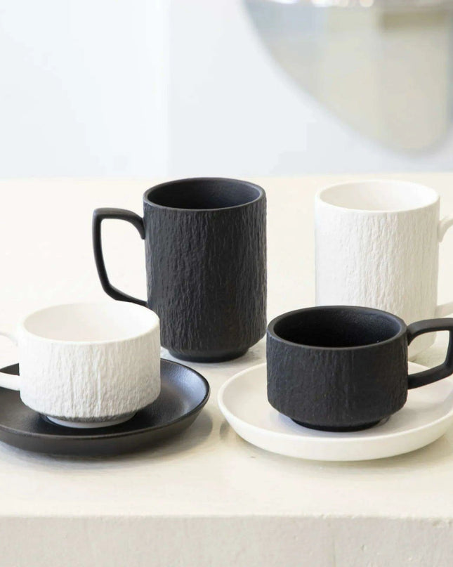 Elegant Japanese-Inspired Stone Grain Ceramic Coffee Mug for Home and Office Use
