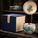 Chic Blue and White Enamel Ceramic Tea Cup Collection - Elevate Your Tea Experience