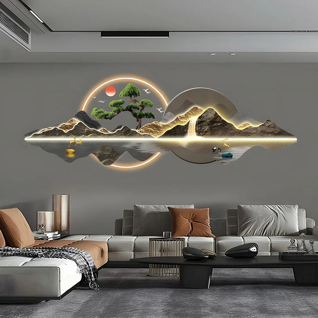 Acrylic Carved LED Wall Art – Illuminated Hanging Painting